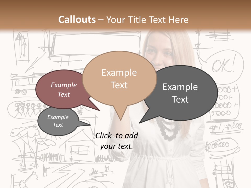 Sign Marker Businessman PowerPoint Template