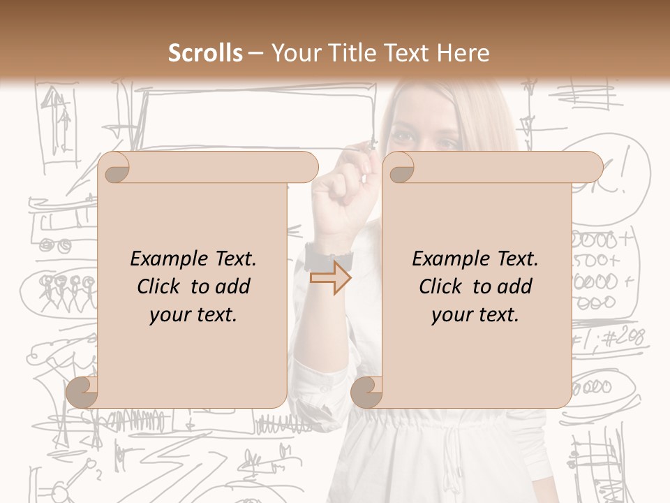 Sign Marker Businessman PowerPoint Template