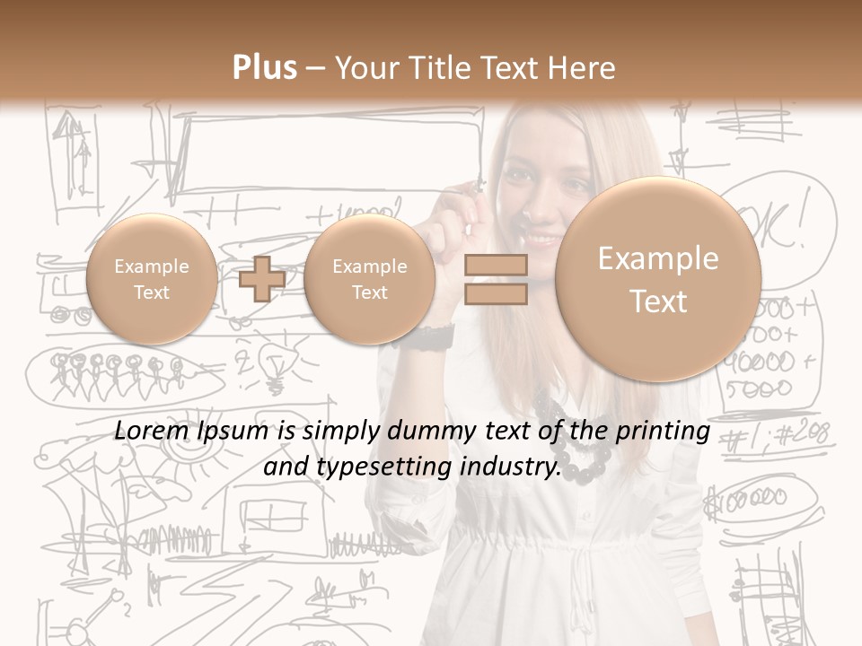Sign Marker Businessman PowerPoint Template