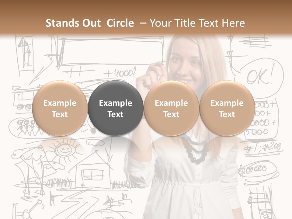 Sign Marker Businessman PowerPoint Template