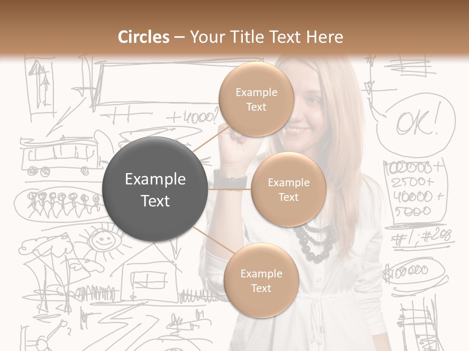 Sign Marker Businessman PowerPoint Template