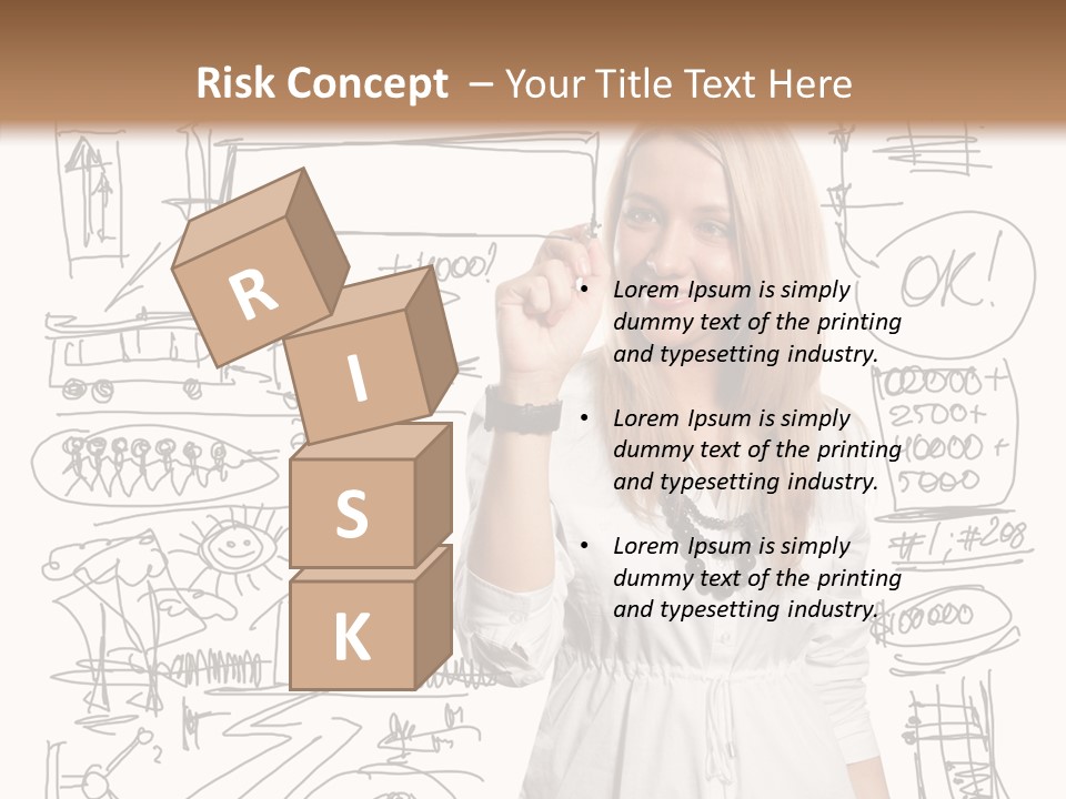 Sign Marker Businessman PowerPoint Template