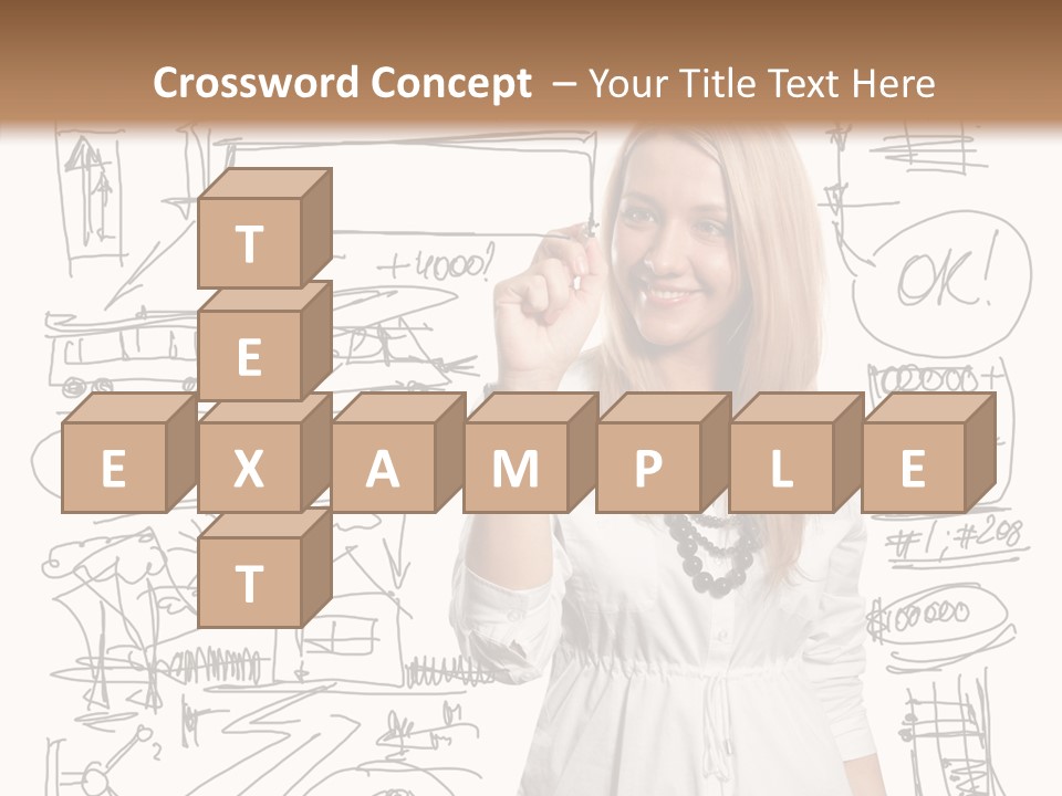 Sign Marker Businessman PowerPoint Template