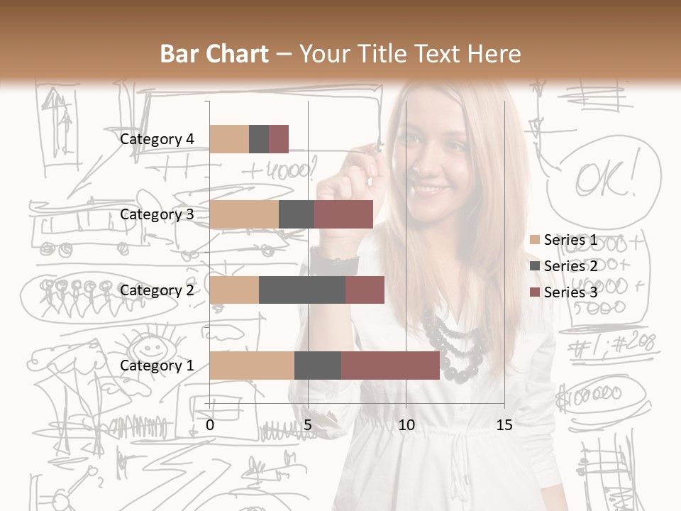 Sign Marker Businessman PowerPoint Template