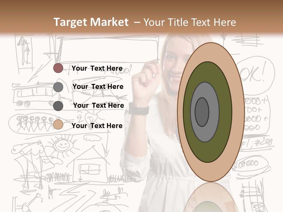 Sign Marker Businessman PowerPoint Template