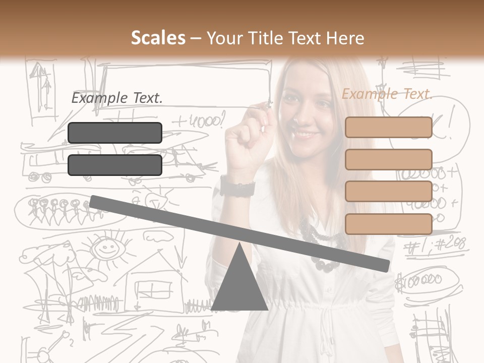 Sign Marker Businessman PowerPoint Template