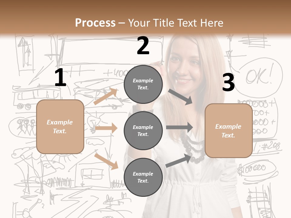 Sign Marker Businessman PowerPoint Template