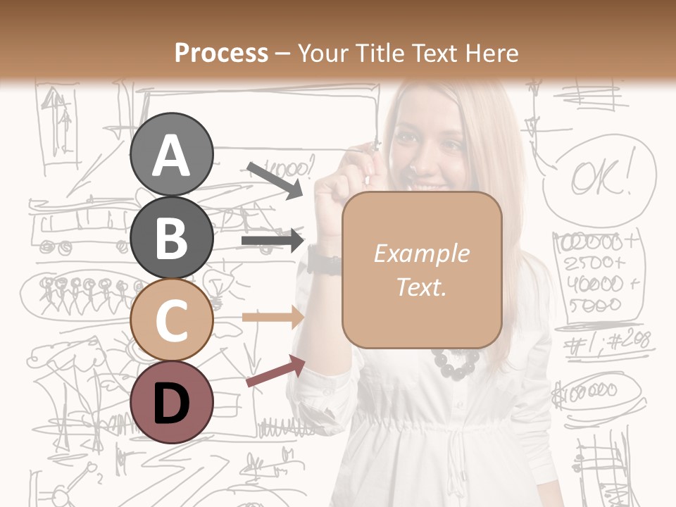 Sign Marker Businessman PowerPoint Template