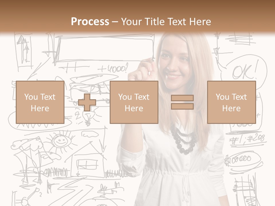 Sign Marker Businessman PowerPoint Template