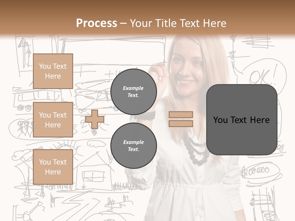 Sign Marker Businessman PowerPoint Template
