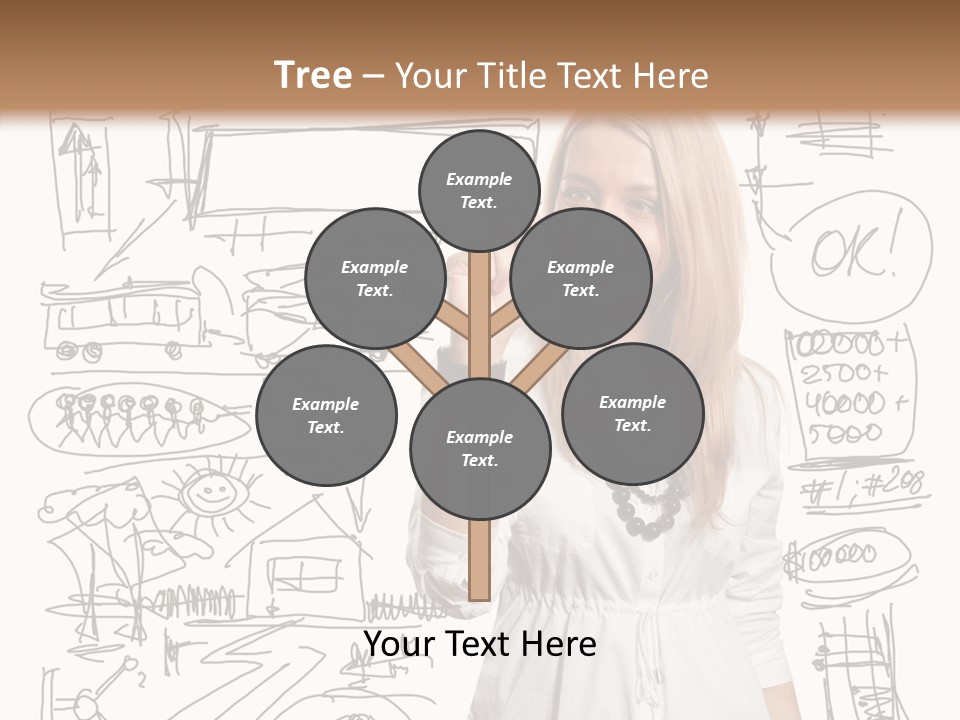 Sign Marker Businessman PowerPoint Template