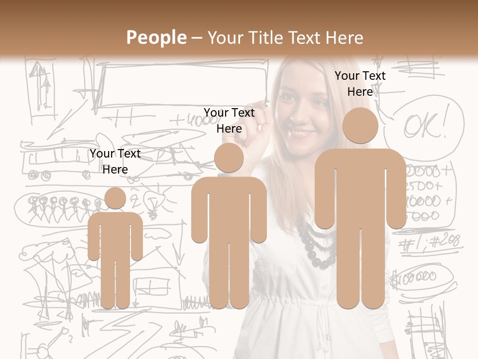 Sign Marker Businessman PowerPoint Template