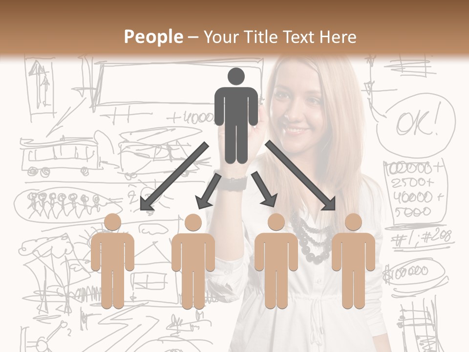 Sign Marker Businessman PowerPoint Template