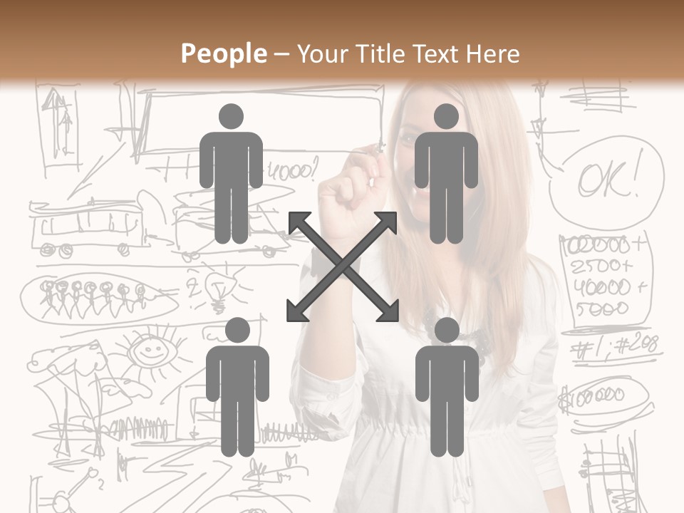 Sign Marker Businessman PowerPoint Template