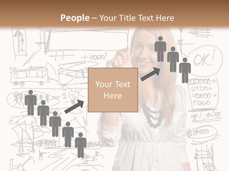 Sign Marker Businessman PowerPoint Template