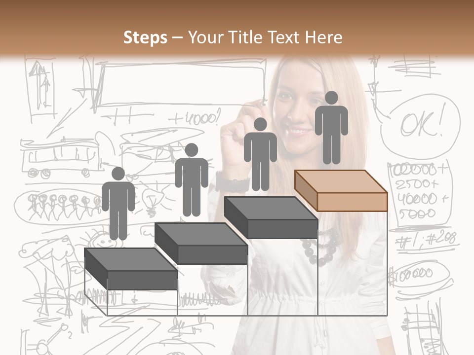 Sign Marker Businessman PowerPoint Template