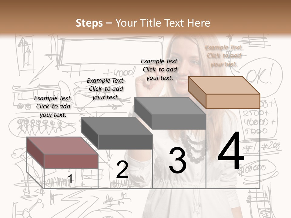 Sign Marker Businessman PowerPoint Template