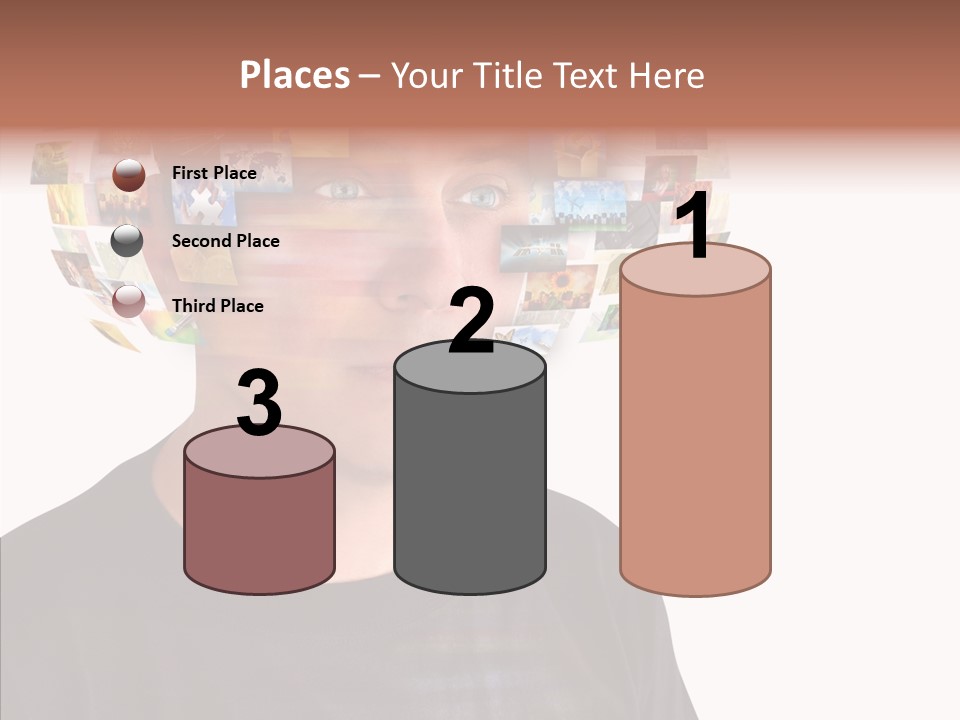 Gallery Person Screen PowerPoint Template
