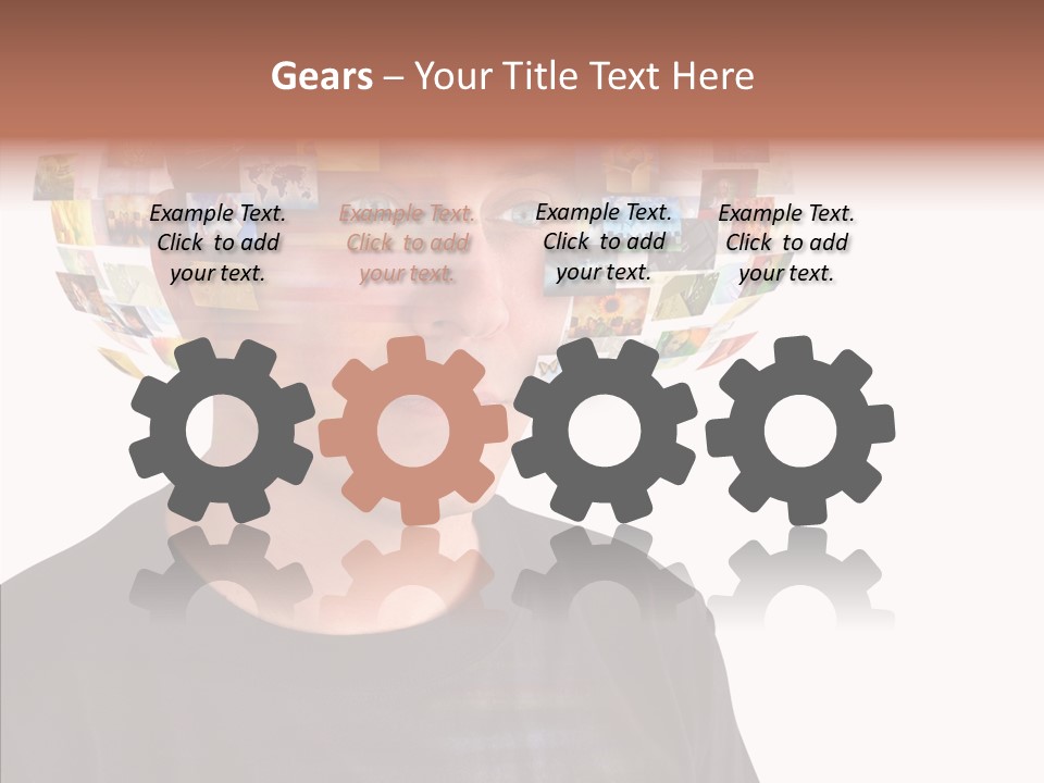 Gallery Person Screen PowerPoint Template