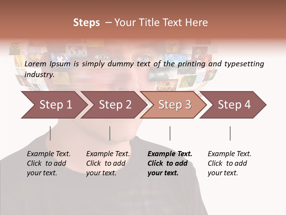 Gallery Person Screen PowerPoint Template