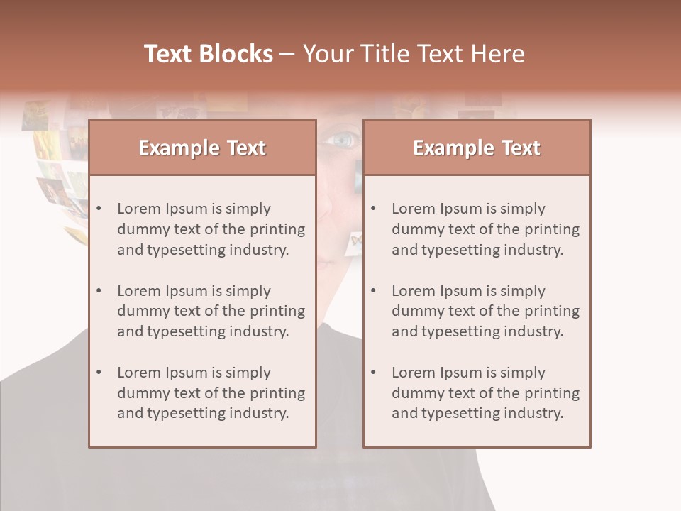Gallery Person Screen PowerPoint Template
