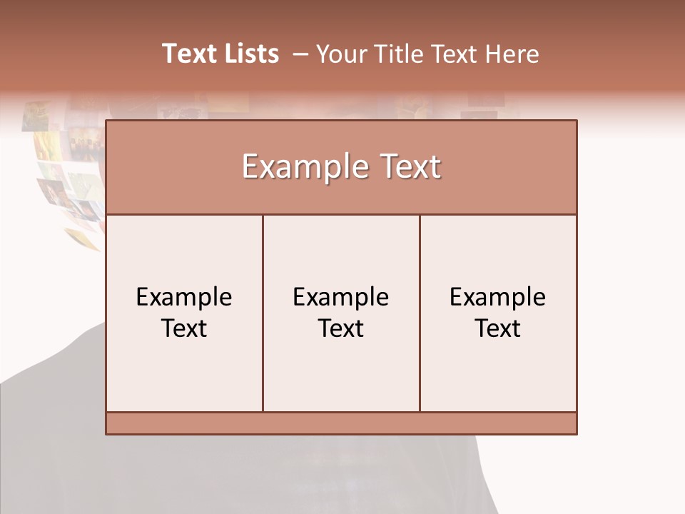 Gallery Person Screen PowerPoint Template