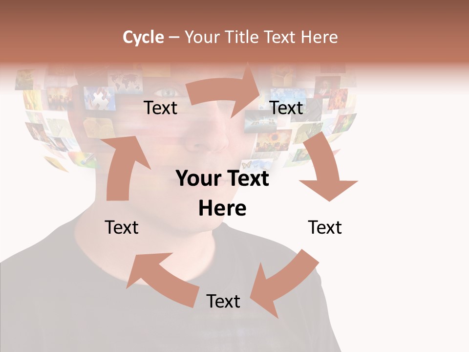 Gallery Person Screen PowerPoint Template