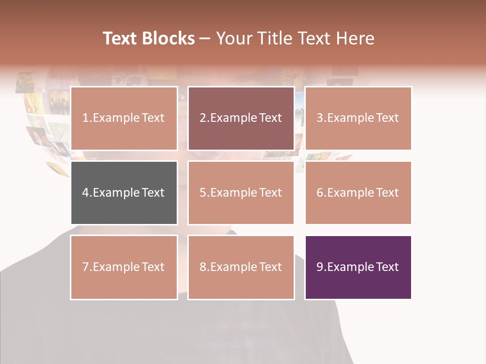 Gallery Person Screen PowerPoint Template