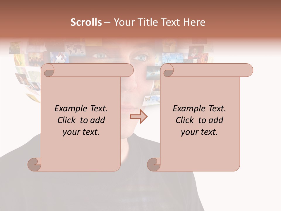 Gallery Person Screen PowerPoint Template