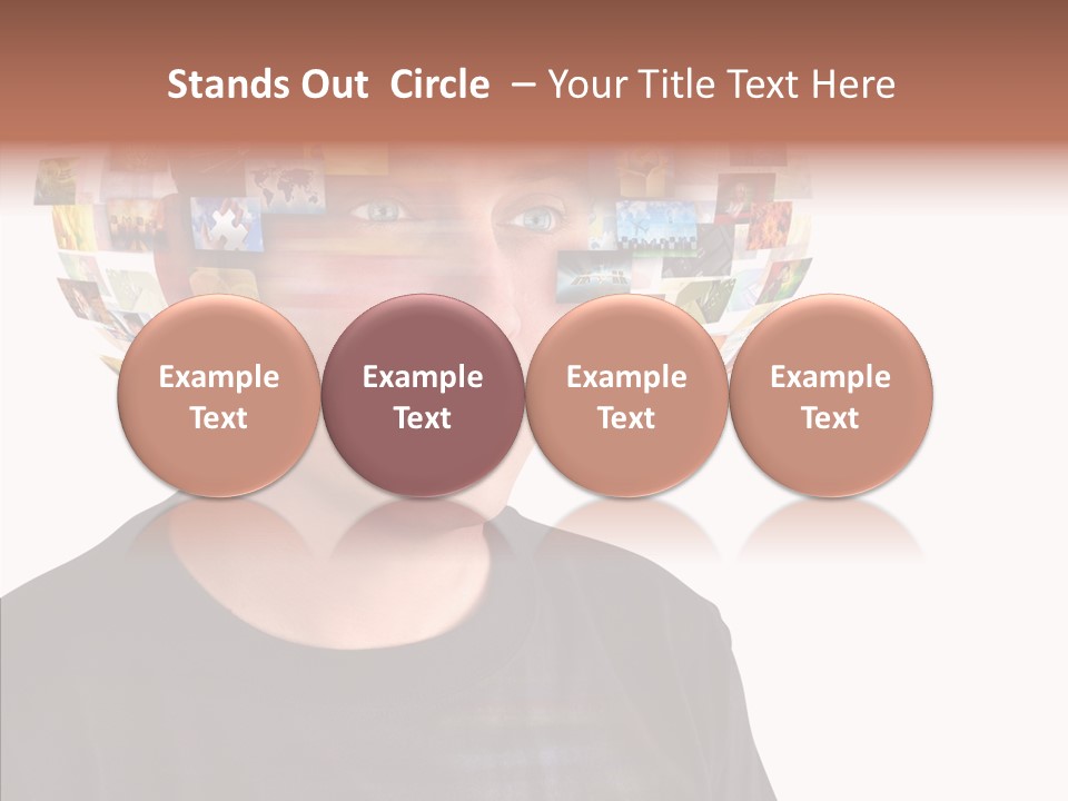 Gallery Person Screen PowerPoint Template