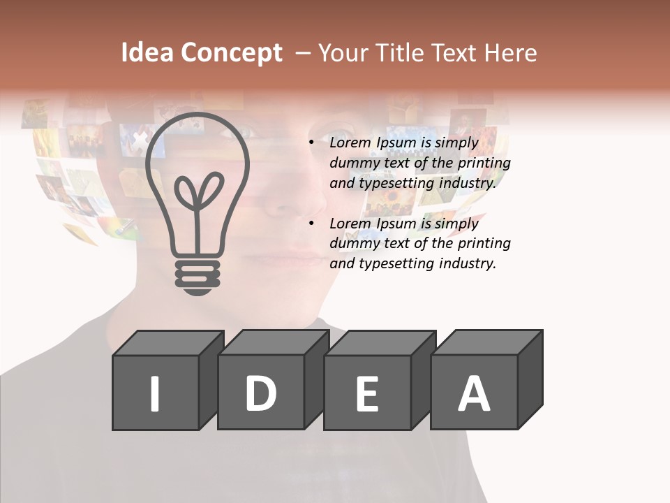 Gallery Person Screen PowerPoint Template