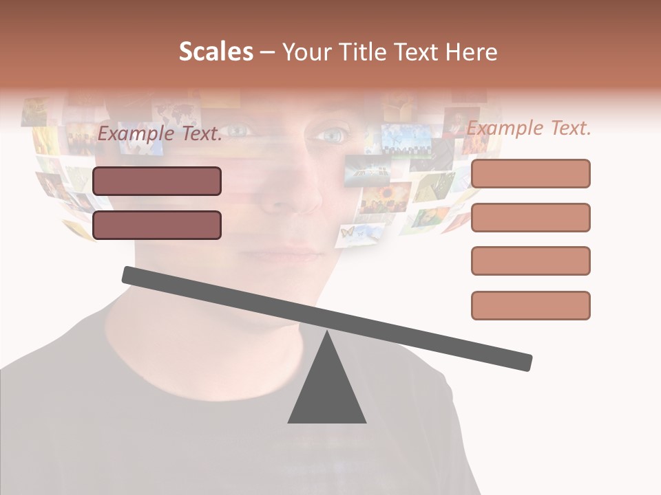 Gallery Person Screen PowerPoint Template