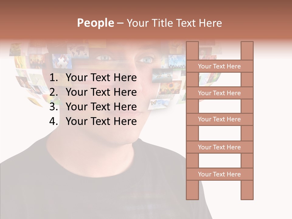 Gallery Person Screen PowerPoint Template