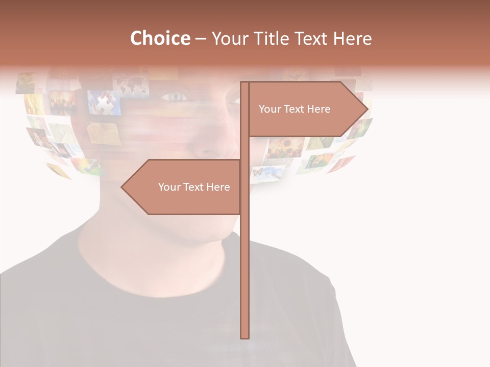 Gallery Person Screen PowerPoint Template