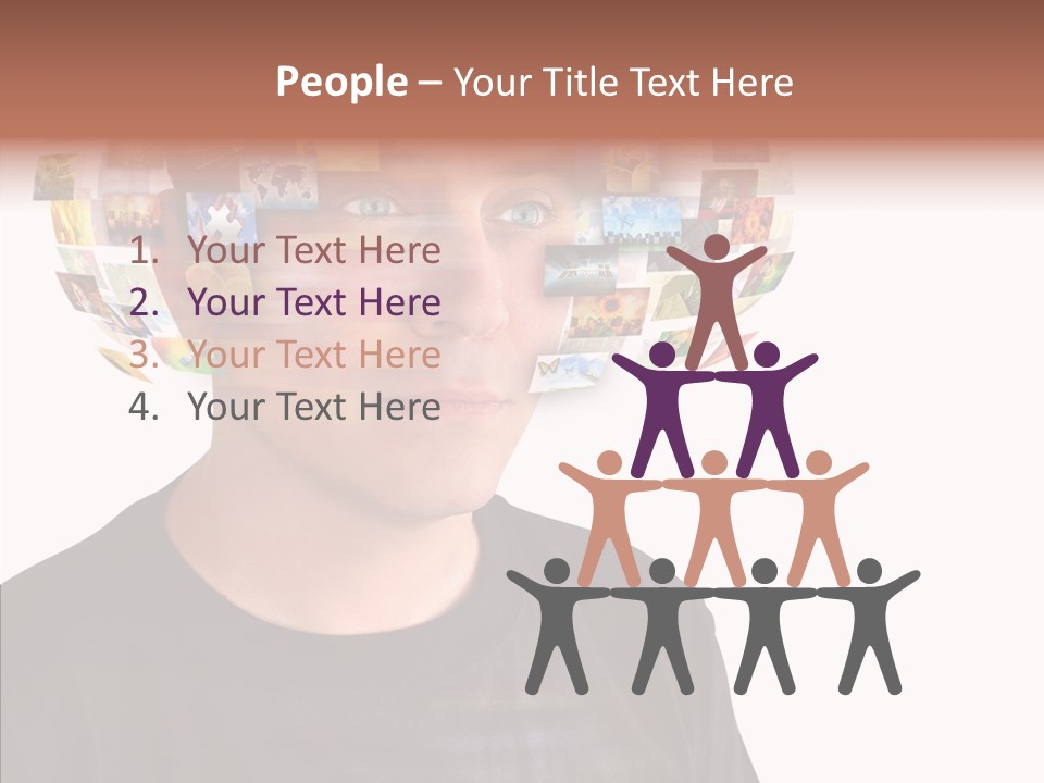 Gallery Person Screen PowerPoint Template