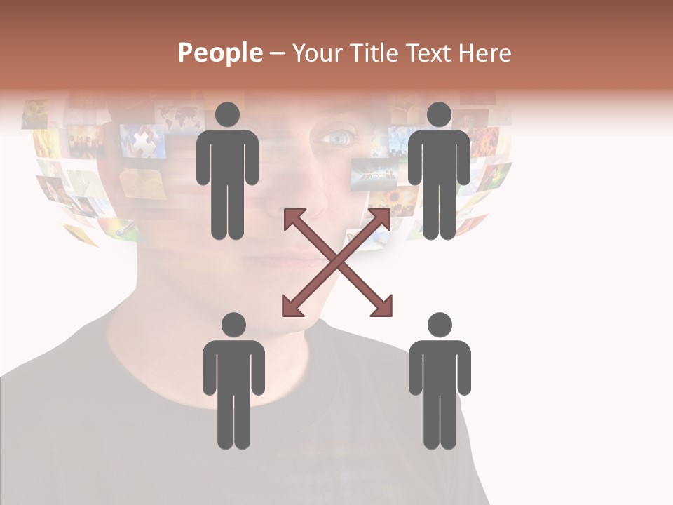 Gallery Person Screen PowerPoint Template