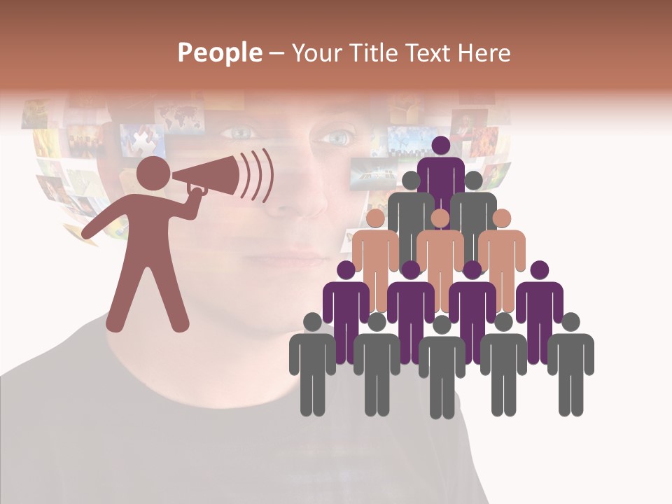 Gallery Person Screen PowerPoint Template