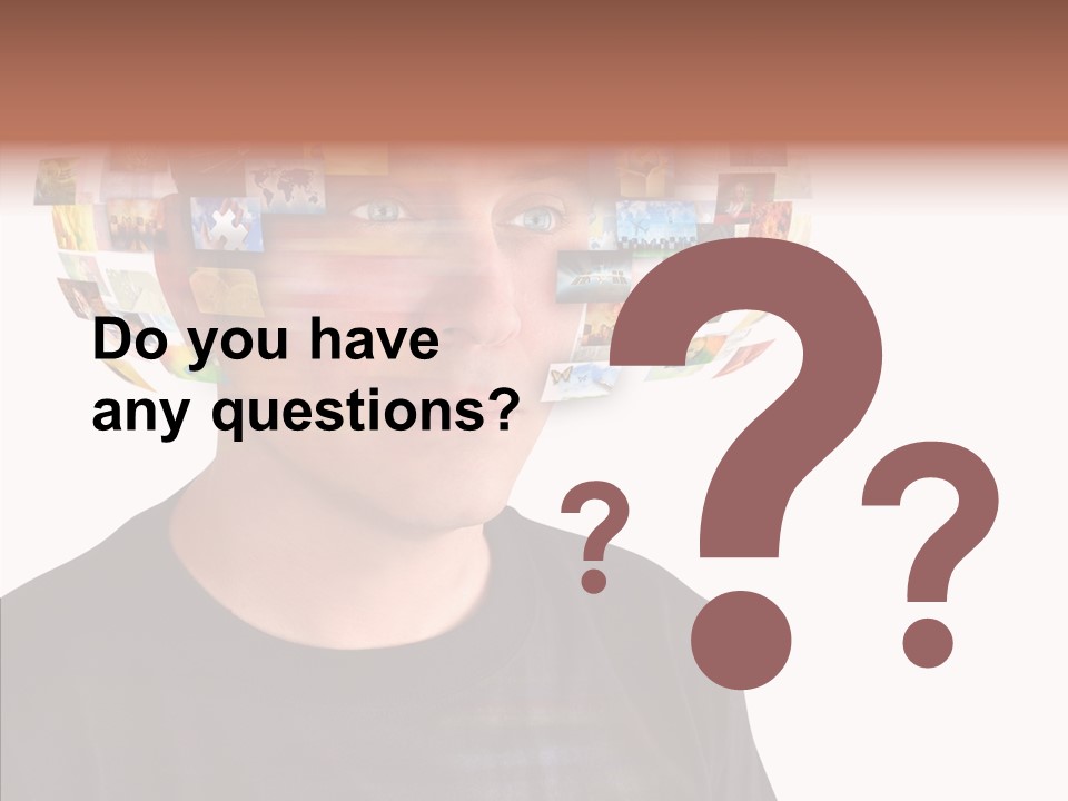 Gallery Person Screen PowerPoint Template