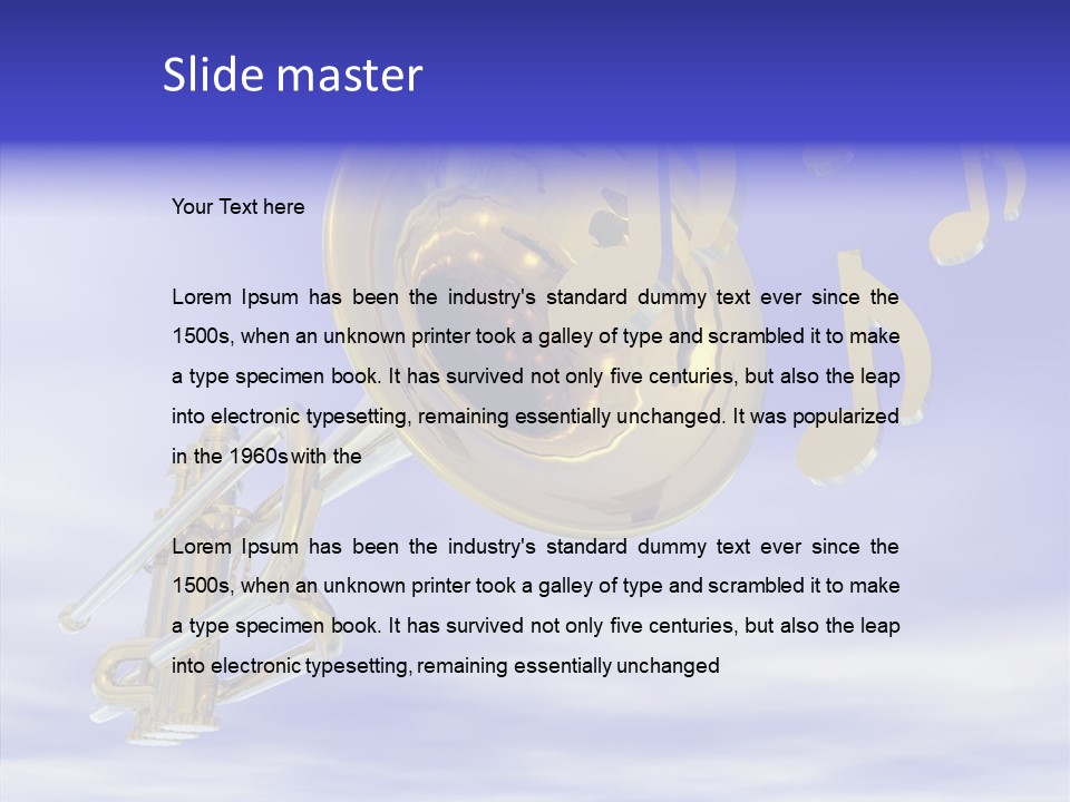 Blue Graphic Note PowerPoint Template