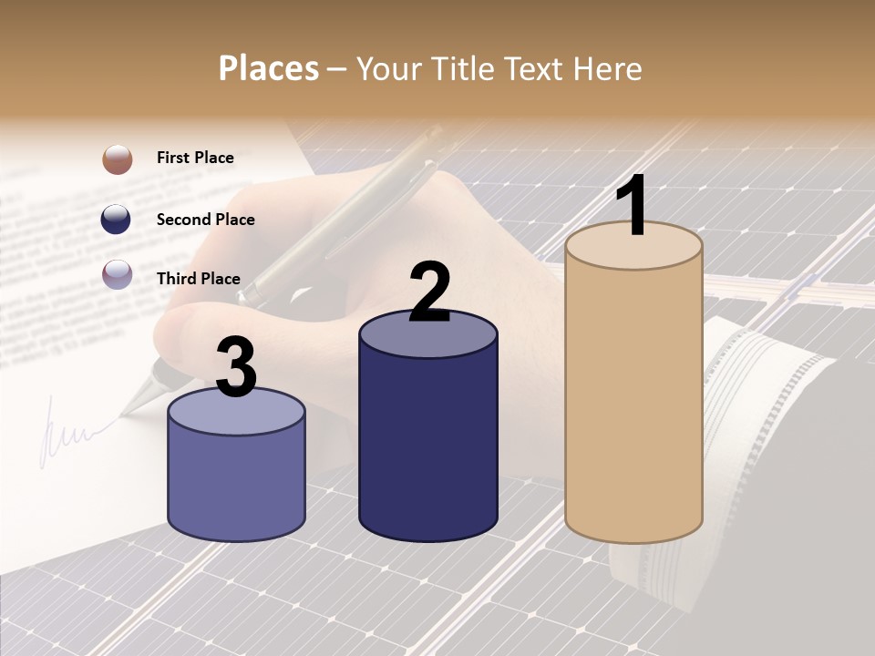 Cloudy Hand Mortgages PowerPoint Template