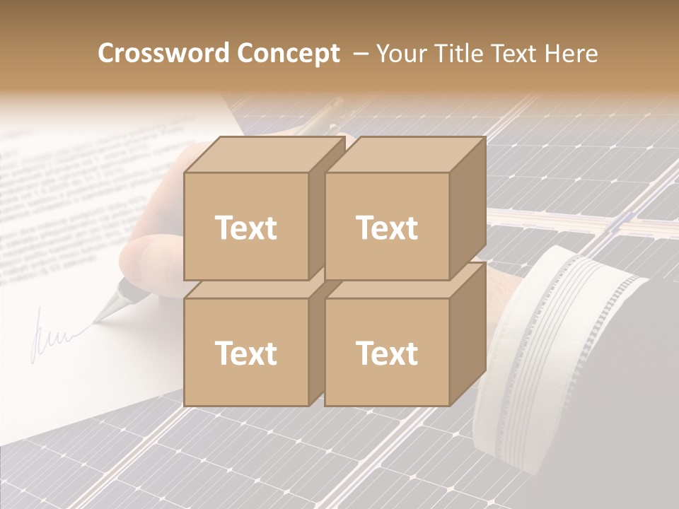 Cloudy Hand Mortgages PowerPoint Template