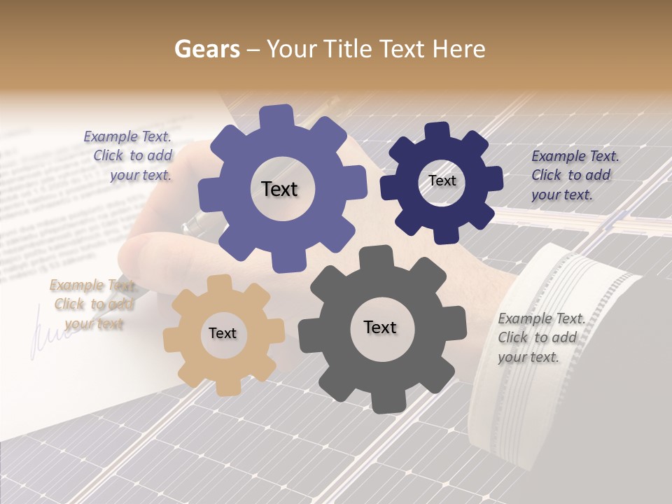 Cloudy Hand Mortgages PowerPoint Template