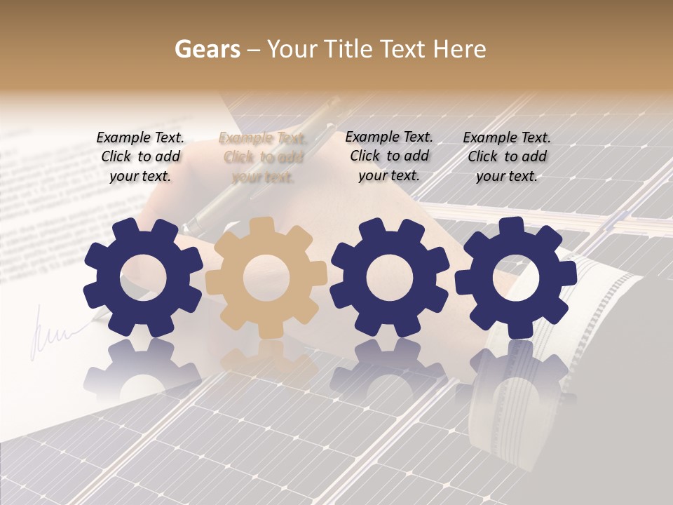 Cloudy Hand Mortgages PowerPoint Template