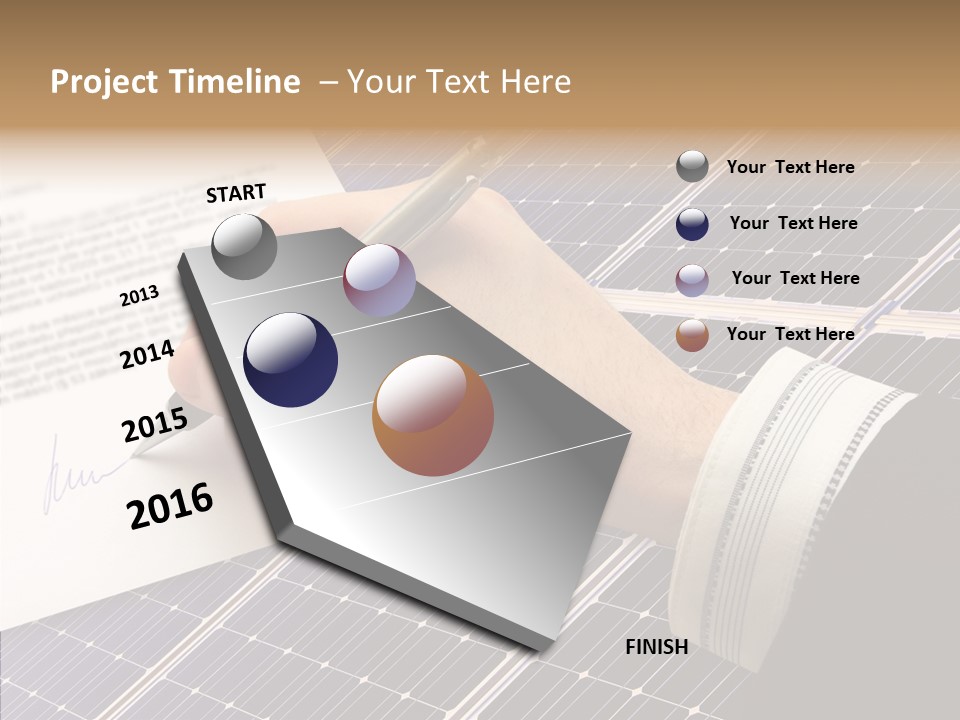 Cloudy Hand Mortgages PowerPoint Template