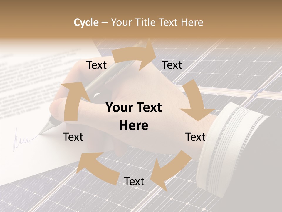 Cloudy Hand Mortgages PowerPoint Template
