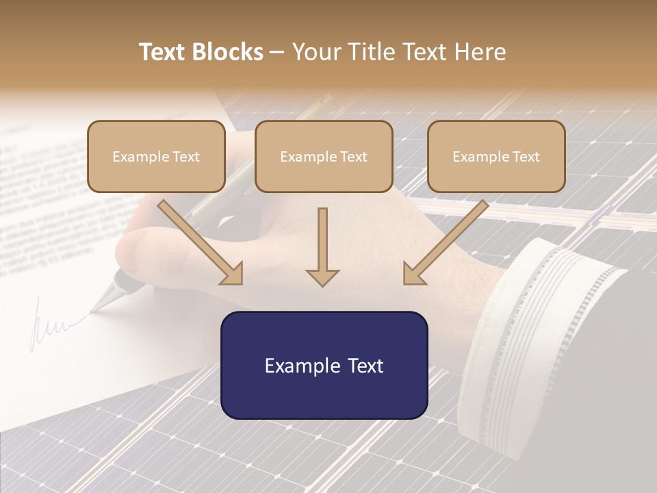 Cloudy Hand Mortgages PowerPoint Template