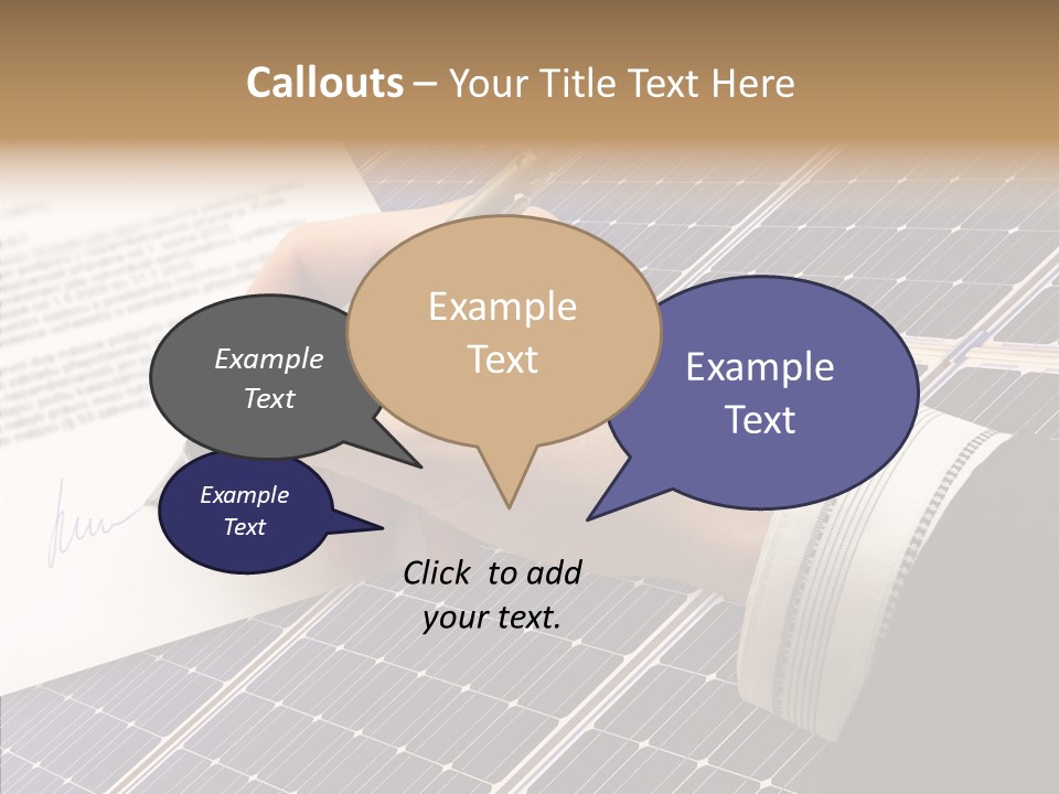 Cloudy Hand Mortgages PowerPoint Template