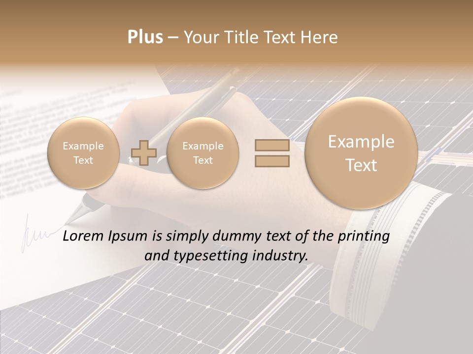 Cloudy Hand Mortgages PowerPoint Template