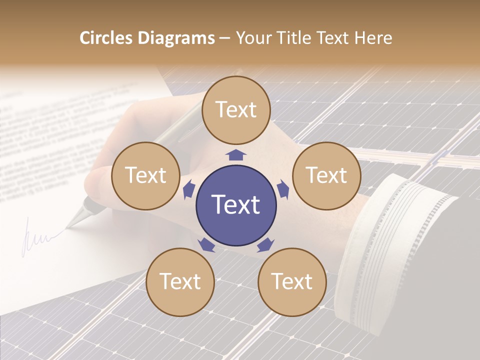 Cloudy Hand Mortgages PowerPoint Template