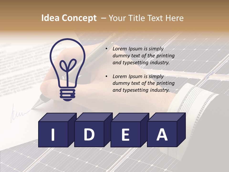 Cloudy Hand Mortgages PowerPoint Template